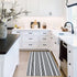 Black and White Striped Outdoor Rug, 27.5"x43", Hand Woven Cotton Washable Doormat
