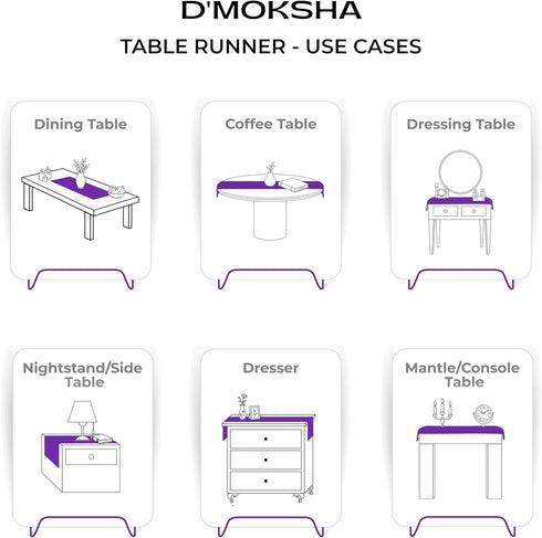 36 Inches, 100% 14 36 Inch Summer, Classic Linen by D'Moksha White Table Runner Pure Linen, Coffee Table Runner, x