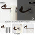 Bronze Wrap Around Curtain Rods 48 to 84 Inch, 5/8 Inch Adjustable Blackout Rod with Brackets, Room Darkening, Brown