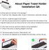 Black Paper Towel Holder, Magnetic Paper Towel Holder for Fridge, Toilet Paper Roll Holder Magnet Towel Rack Wall Mount