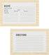 C.R. Gibson Bloom Double Sided Recipe Card Set, 4" W x 6" L, Yellow