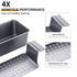 HONGBAKE 9 x 5 Inches Meatloaf Pan with Drain Tray, Nonstick Insert for Baking, Grey Meat Loaf