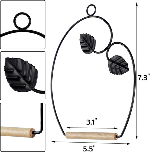winemana Set of 3 Hummingbird Swings, Rust Resistant Metal Frame, Perfect for Hanging Indoor or Outdoor