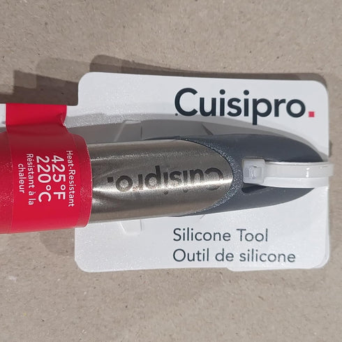 Cuisipro Silicone 12 Inch Slotted Spoon, Red