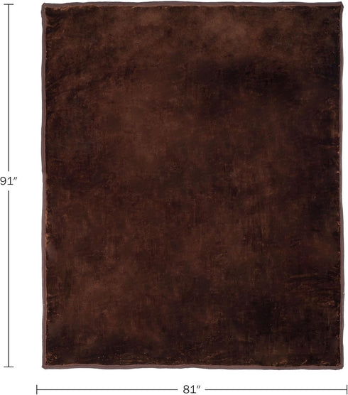 91x81 7.8lb Bedford Home Faux Fur Throw Blanket - Oversized Soft Mink-Style, Machine-Washable Bedding - Heavy Throw
