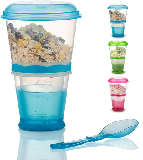 Pogah Cereal On The Go, Cup Container Breakfast Drink Milk Cups Portable Yogurt