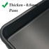 Small Baking Pans 11x9 Inch - 2Pcs Mini Cookie Sheets, Nonstick Toaster Oven Tray, Thicken Brushed Carbon Steel