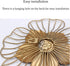 Funerom Golden Floral Wall Decoration, Metal Flower Wall Decor 11x1.5x11 inches