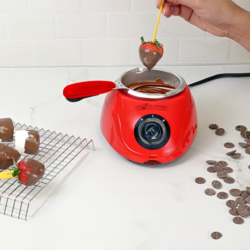 32+ Set 8.8 oz (250 Set Total Chef Electric Chocolatiere Melter Accessories Fondue Pot Chocolate Fountain and Candy