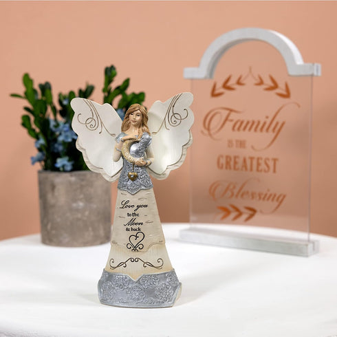 Pavilion 6 Inch Collectible Angel Figurine, Love You to The Moon & Back