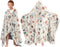 JOPJOLIW Space Adventure Hooded Towel for Kids, Planet Rocket Astronaut Hooded Poncho Blanket