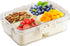 Divided Serving Tray with Lid and Handle, Snackle Box Container with 4 Compartments, Clear Serving Platters and Trays,