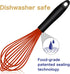 Dishwasher Safe Silicone Whisk, Sealed Waterproof Design Set of 3, Professional Kitchen Whisks for Cooking Non-Scratch, Silicone & Stainless Steel Whisk, Heat Resistant Balloon Egg Beater, Red by OYV