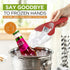 Spring Chef Red Magnetic Ice Scoop for Freezer Bin, Flexi-Plastic Scoopers for Food, 2 Pack