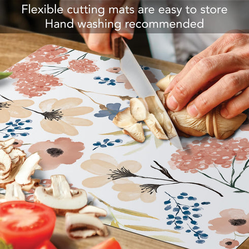 Cut N' Funnel Meadow Designer Flexible Cutting Board Mat, 15"x11.5", Made in the USA