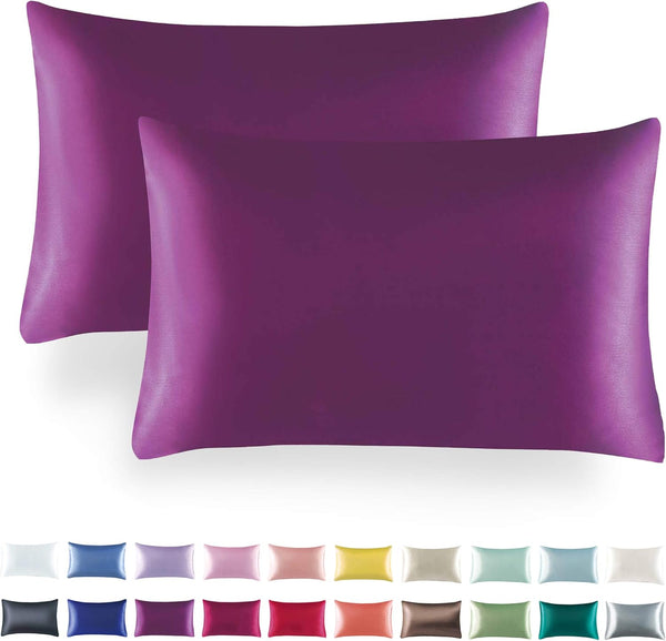 Tyfitb Satin Pillowcase Set - 2-Pack Queen Size 20x30 for Hair & Skin Care, Cooling, Hypoallergenic, Anti-Frizz