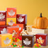 AnyDesign 24Pcs Fall Treat Boxes, 4 Colors Cardboard Box with Maple Leaf Shape Window for Cookie Party Favors