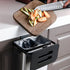SIDIANBAN Hanging Trash Can with Lid, 0.8 Gal/3L Stainless Steel Garbage Can for Kitchen Cabinet Door or Countertop