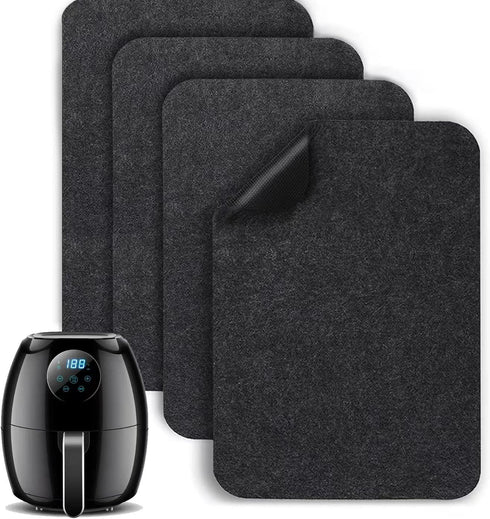4 Pcs Heat Resistant Mats for Air Fryer, Coffee Maker, Kitchen Countertop, 16 x 12 In Non-slip Silicone Slider for