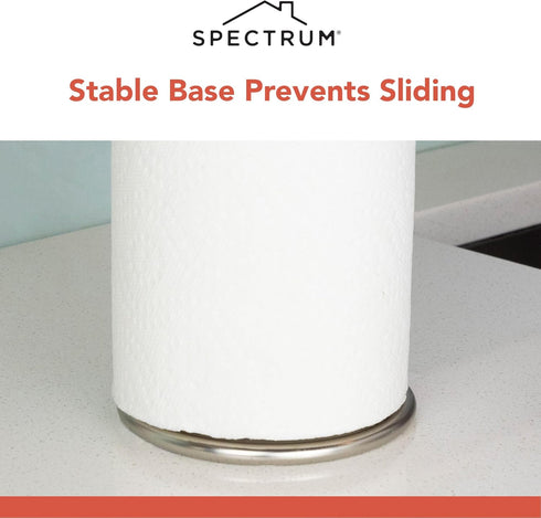 41078 2 1 Count, Spectrum Diversifies Designs Paper Towel Holder, Ounce, Satin Nickel