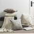 GIGIZAZA Decorative Couch Pillow Covers, Set of 2, 24 x 24 White Thick Cushion Pillows for Sofa