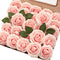 Floroom 25pcs Artificial Flowers Blush Heirloom Foam Fake Roses with Stems for DIY Wedding Bouquets, Pink