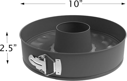 Classic Cuisine 10” Nonstick Springform Pan with 2 Inserts for Cheesecakes or Bundt Cakes