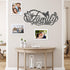 Family Metal Wall Decor Word Sign, Black Family Makes This House A Home Art, Butterflies Love Heart Wall Hanging