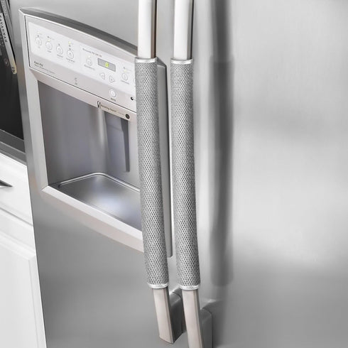 OUGAR8 Refrigerator Door Handle Covers, Protective Electrical Kitchen Appliances Gloves, Gray Plush