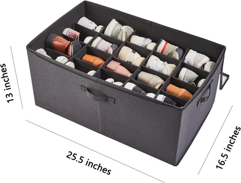 Berdeng Closet, 20 Shoe Storage Organizer for Shoe Box Organizer, Space Saving Foldable Shoe Rack, Shoe Storage Cabinet