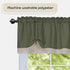 Soft Window Darcy Curtain Valance, Green & Camel, 58 Inch Width, 14 Inch Length, Light Filtering for Kitchen