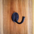 Renovators Supply Manufacturing Black Wrought Iron Wall Coat Hook - Durable 1.6" L Single Hooks for Towel, Kitchenware,