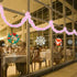 LOMIMOS 17 Ft Pink Glittering Tinsel Garland for Easter Christmas, Decoration for Party and Wedding Supplies