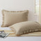 KKJIAF 2 Pcs Plaid Ruffle Pillow Case King Size, Ruffled Gingham Cotton