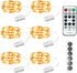 6PCS Fairy Lights Battery Powered with Remote, 7ft 20LEDs Warm White Twinkle