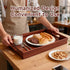 17 12 Inch Acacia Wood Serving Tray with Handles, x Large Wooden Tray for Food & Drinks, Coffee Table, Ottoman