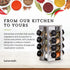 16 Countertop 5 Kamenstein Jar Montauk Revolving Spice Rack Organizer with Spices Included, FREE Spice Refills