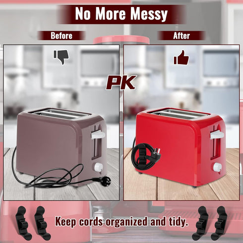 10Pcs Cord Organizer for Kitchen Appliances, Black Cord Winder, Cord Keeper for Mixer, Coffee Maker, Air Fryer, Toaster