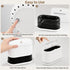 5 Countertop PAVSTINE Mini Trash Can for Desk with Rolls of Trash Bags, Small Press-Top Garbage Bin, Removable Waste