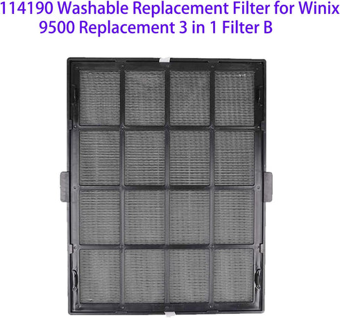 Replacement Filter B for Winix Air Purifiers 114190, Compatible with Models 9500, U300, P300, WAC5300, WAC5500