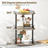 3-Tier Countertop, SR23BG YATINEY Lazy Susan Organizer, Rotating Spice Rack, Spinning Organizer, Industrial Turntable