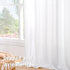 BGment Short Linen Curtains - 36 Inch Length 2 Panels, White Light Filtering Drapes for Kitchen Over Sink