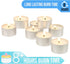 Stonebriar Bulk 50 Pack Unscented Smokeless Long Tea Light Candles, 8 Hour Extended Burn Time, White, 50 Count