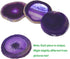 Set 4, Purple Agate Coasters of Natural Stone Drink Coasters with Unique Patterns, Decorative Table Coasters for Coffee