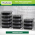 Freshware Meal Prep Containers, 50 Pack 1 Compartment with Lids, BPA Free Food Storage Bento Box
