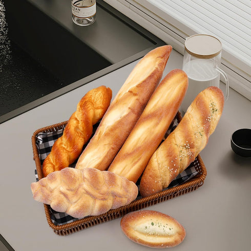 6 Gresorth Pcs Artificial Bread Decoration Fake Baguette Food Model Simulation French Loaf Display Realistic Dessert