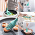 MIBOTE 17 Pcs Silicone Cooking Utensils Set with Holder, BPA Free Wooden Handles for Nonstick Cookware, Teal
