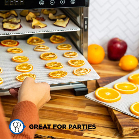 Silicone Dehydrator Sheets (6 Pack) - Fine Mesh Trays for Cosori, Excalibur, Magic Mill Dehydrator Accessories