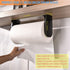 simpletome ONE HAND TEAR Paper Towel Holder, Under Cabinet Adhesive or Drilling Installation, Black