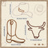 RattanView 3 3 Pcs Western Wall Decor Boho Cowboy Nursery Decor Cowboy Boots Hat Classroom Decorations Howdy Sign Size